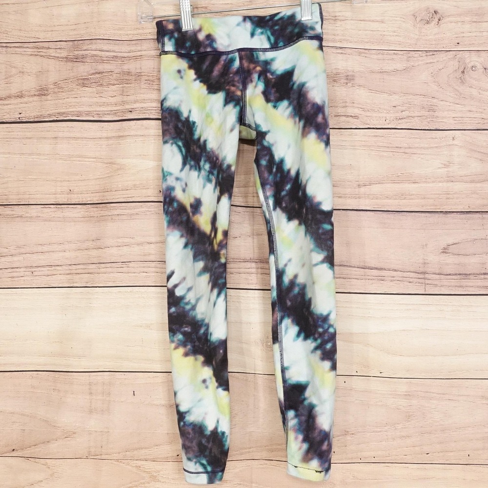 Athleta Girl Leggings Girls Size 8-10 Multicolor Tie Dye Ankle Chit Chat Tight